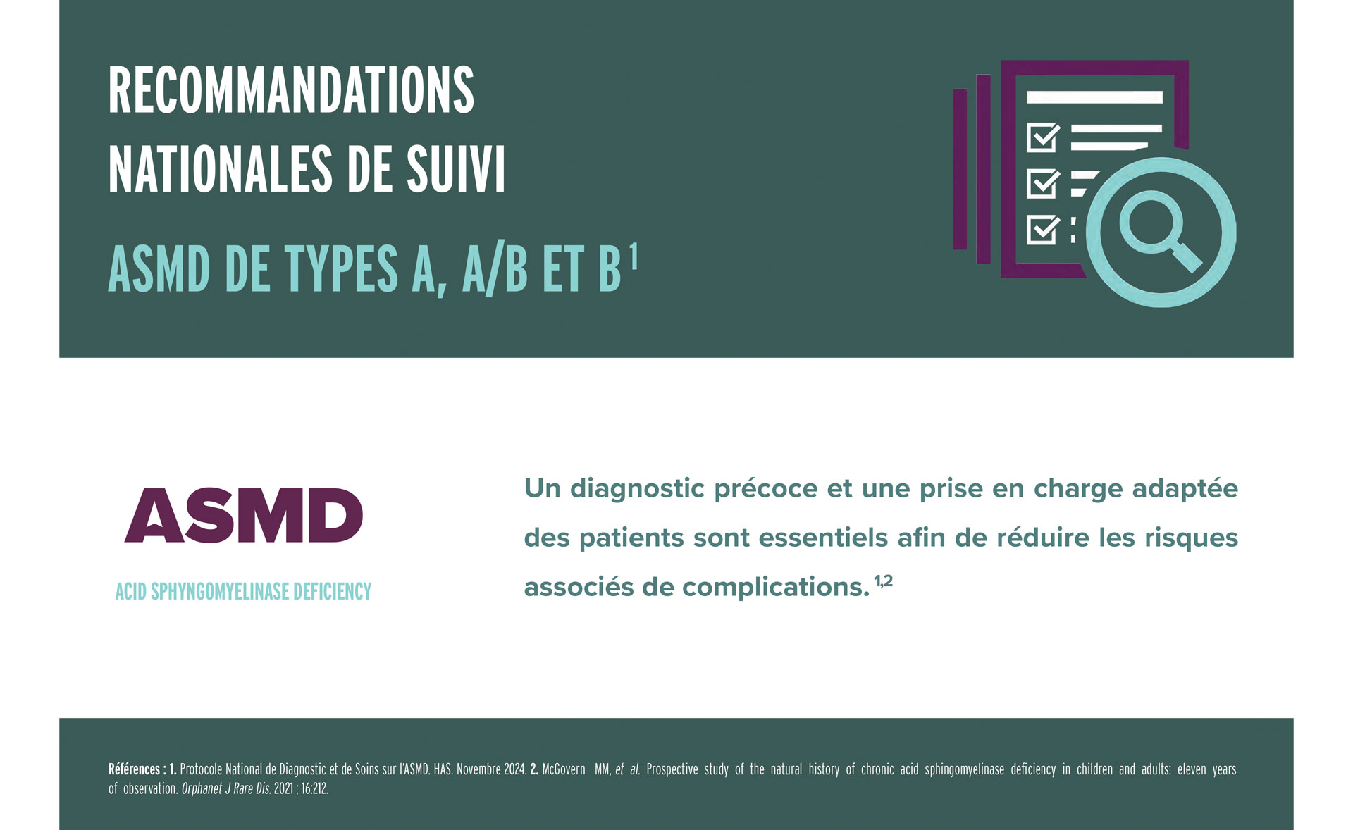 Recommandations nationales de type A/B1/B' sur l'ASMD.