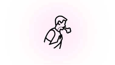 Icon of man coughing